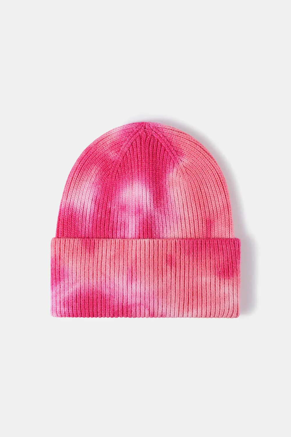 Tie-Dye Cuffed Rib-Knit Beanie Hat, image 12