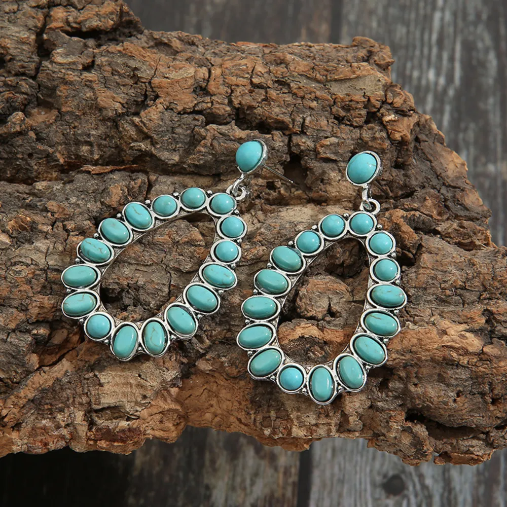 Artificial Turquoise Earrings, image 3