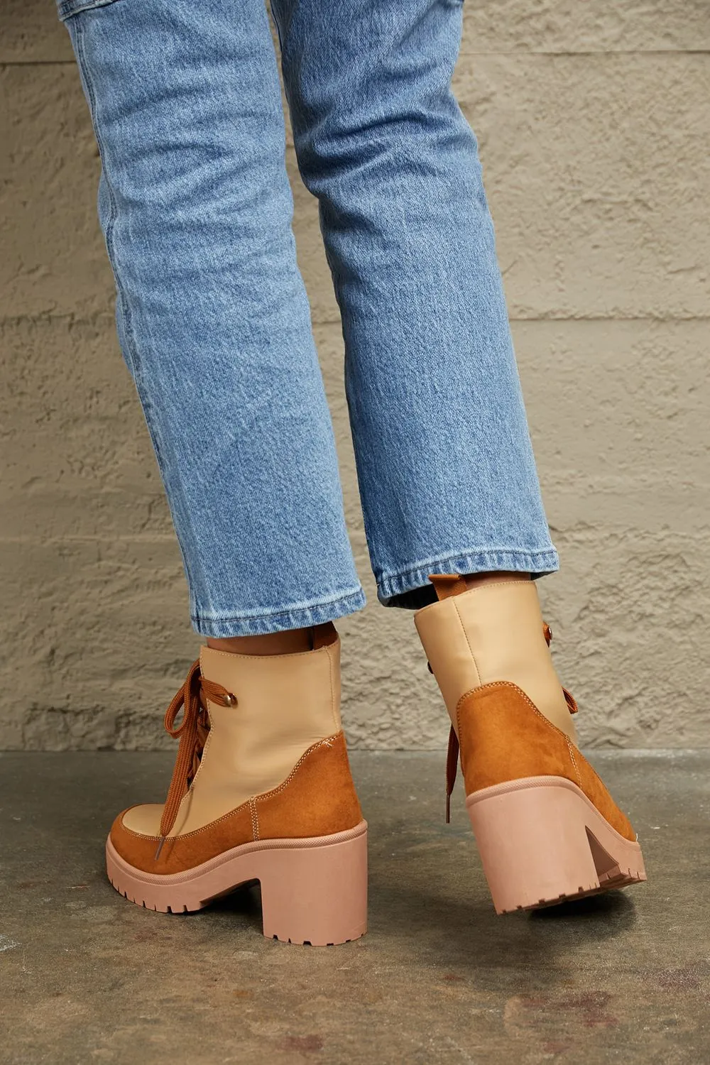 Lace Up Lug Booties, image 2