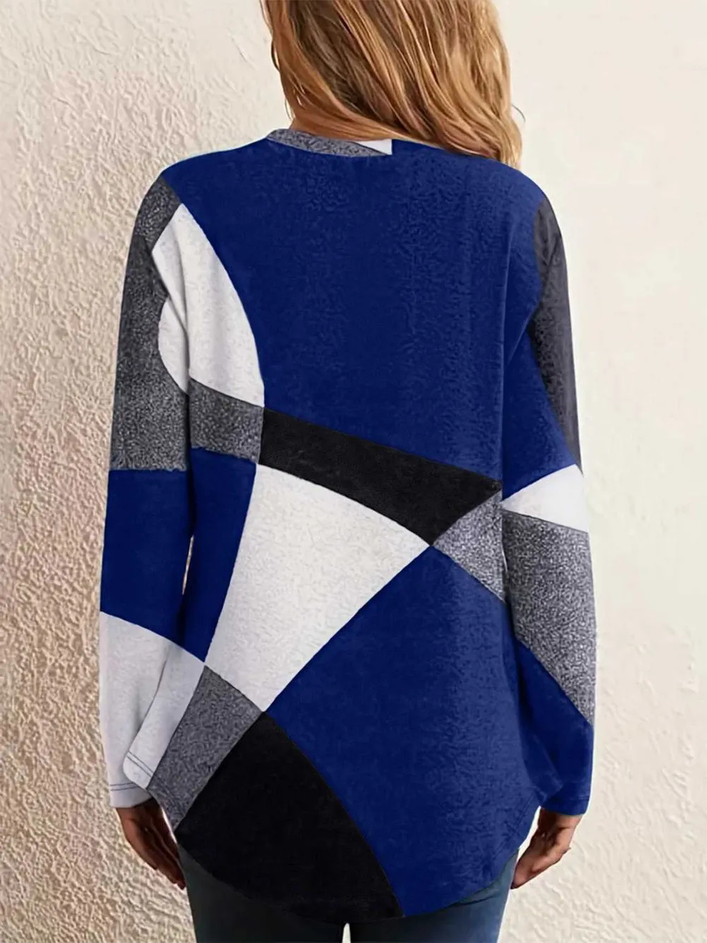 Color Block Round Neck T-Shirt, image 2