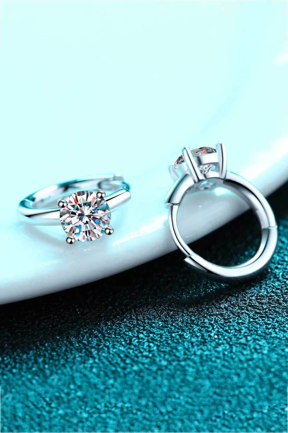 Moissanite Huggie Earrings, image 5