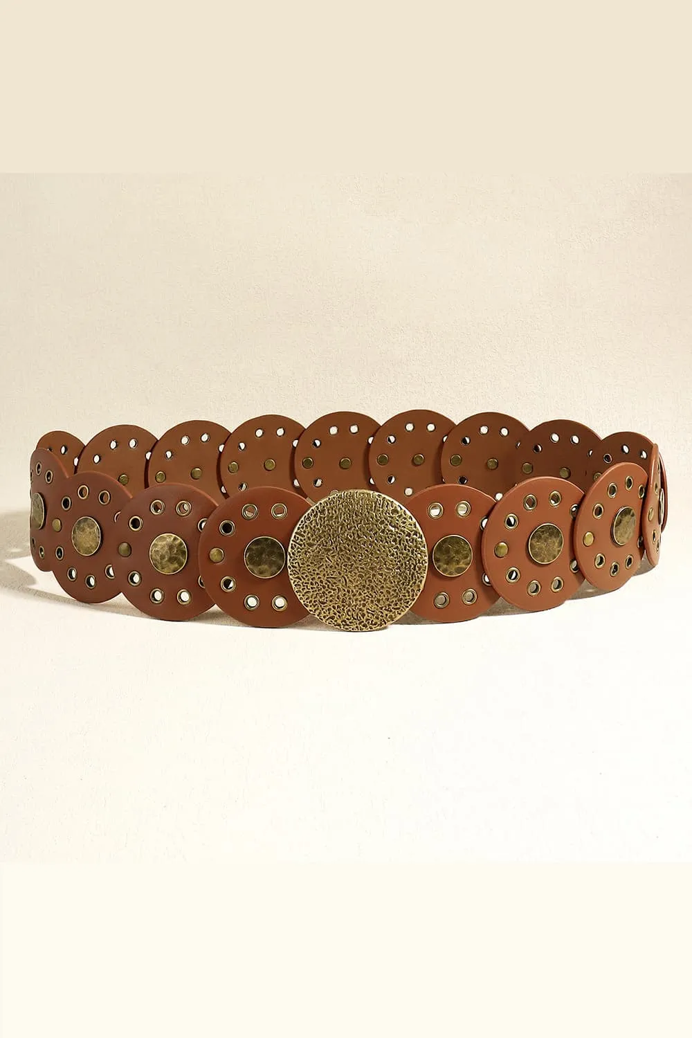 Round Shape PU Leather Belt, image 12