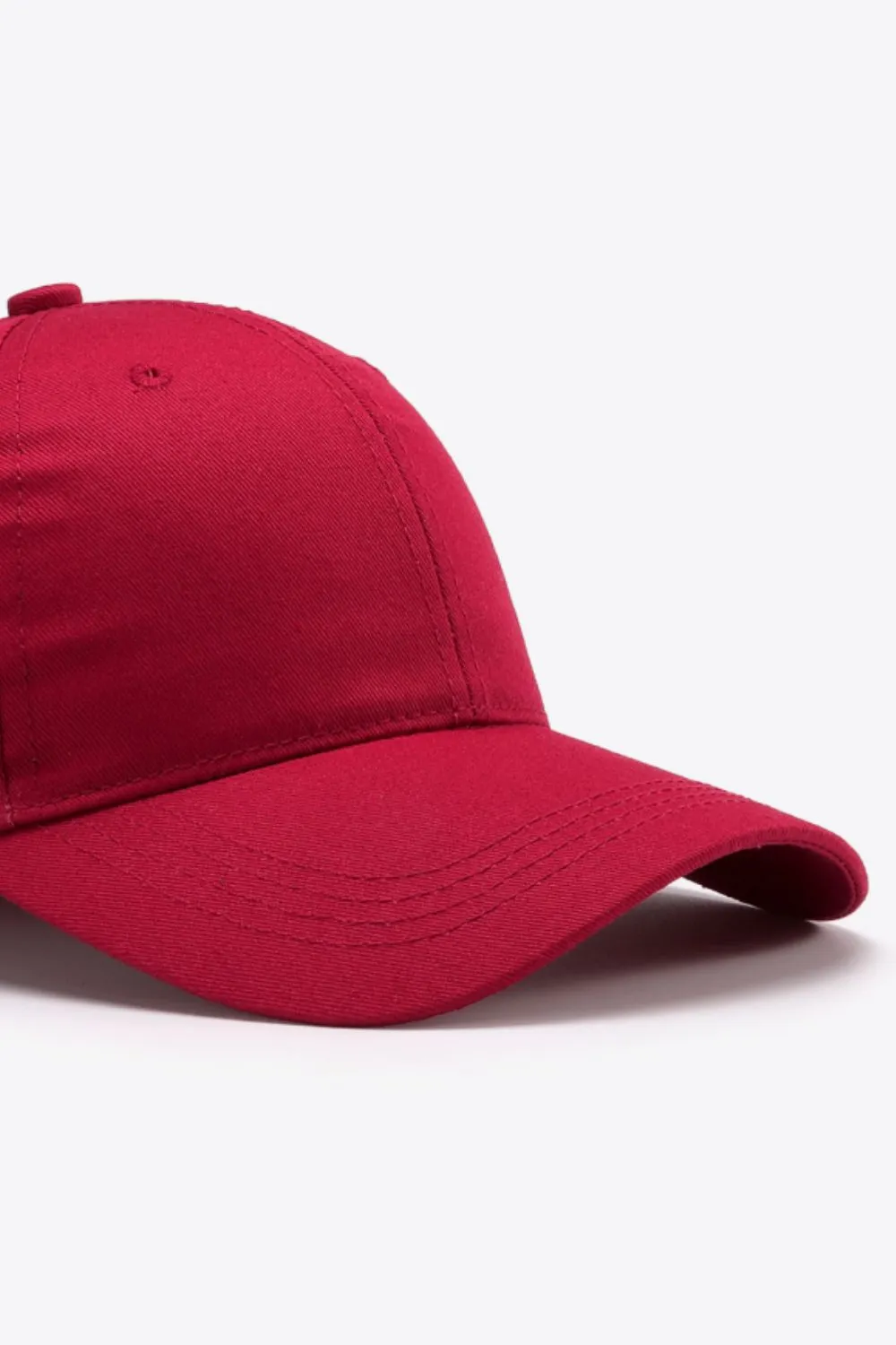 Plain Adjustable Cotton Baseball Cap, image 2