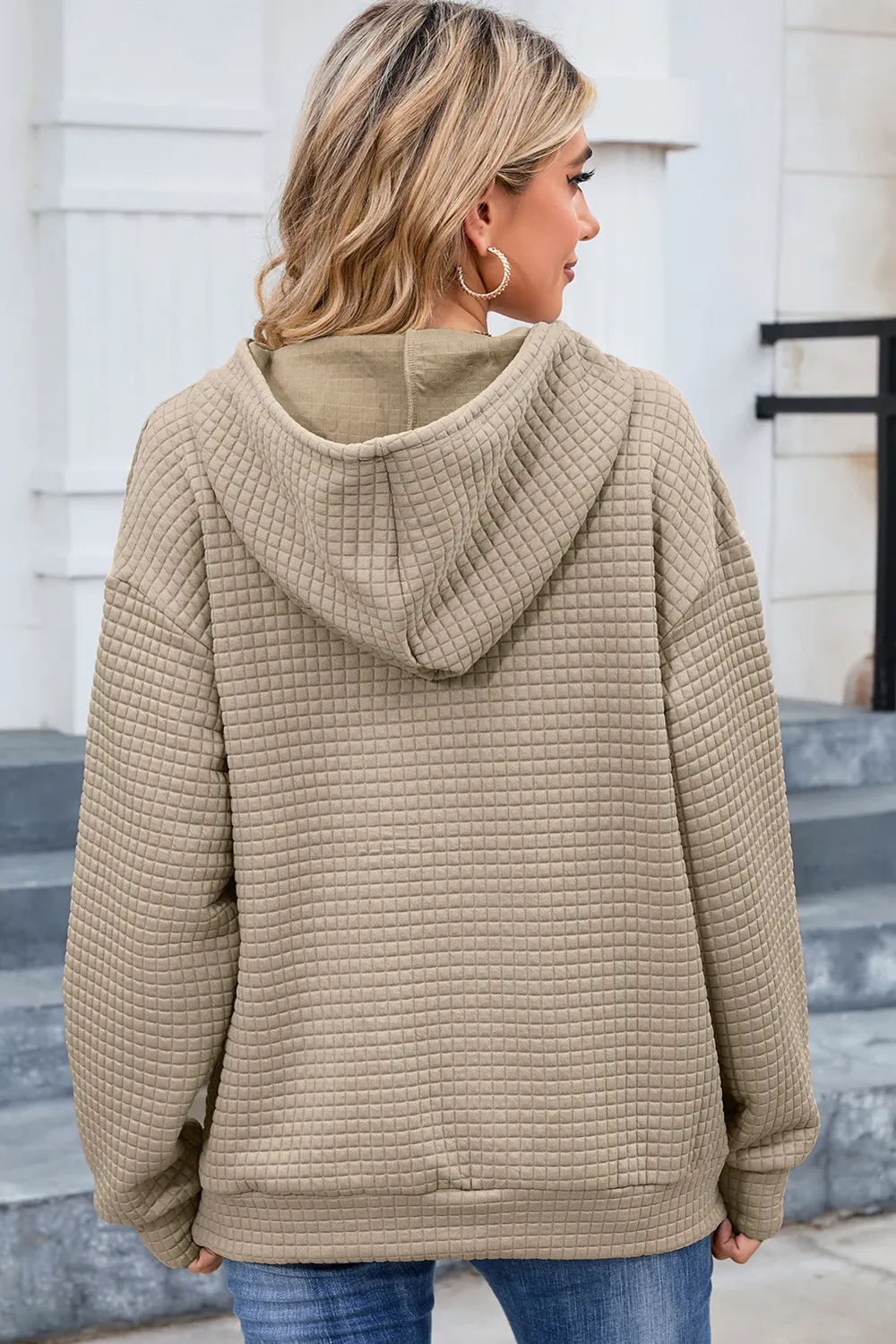 Dropped Shoulder Pocketed Hoodie, image 9