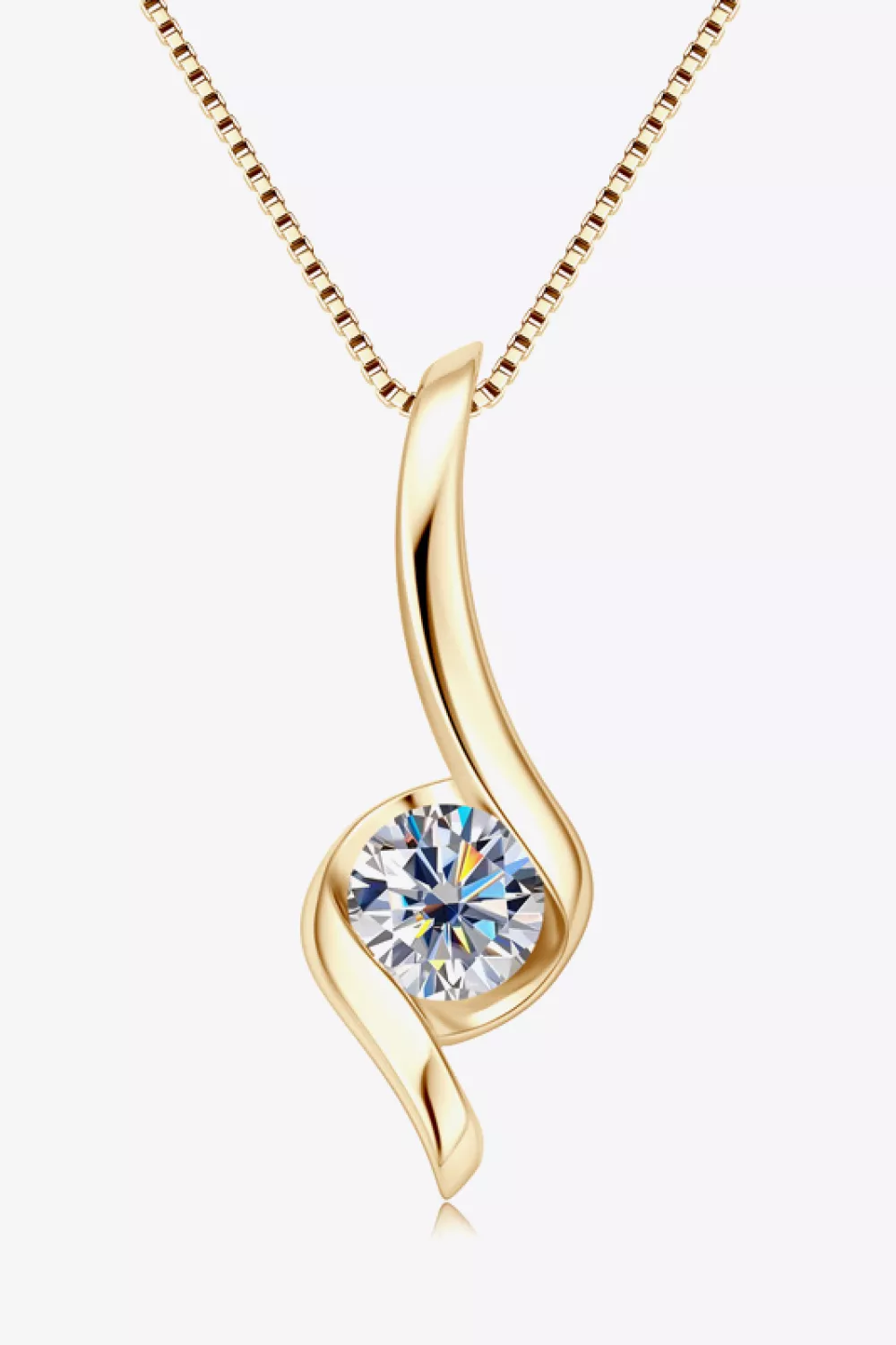 1 Carat Moissanite 925 Sterling Silver Necklace, image 2