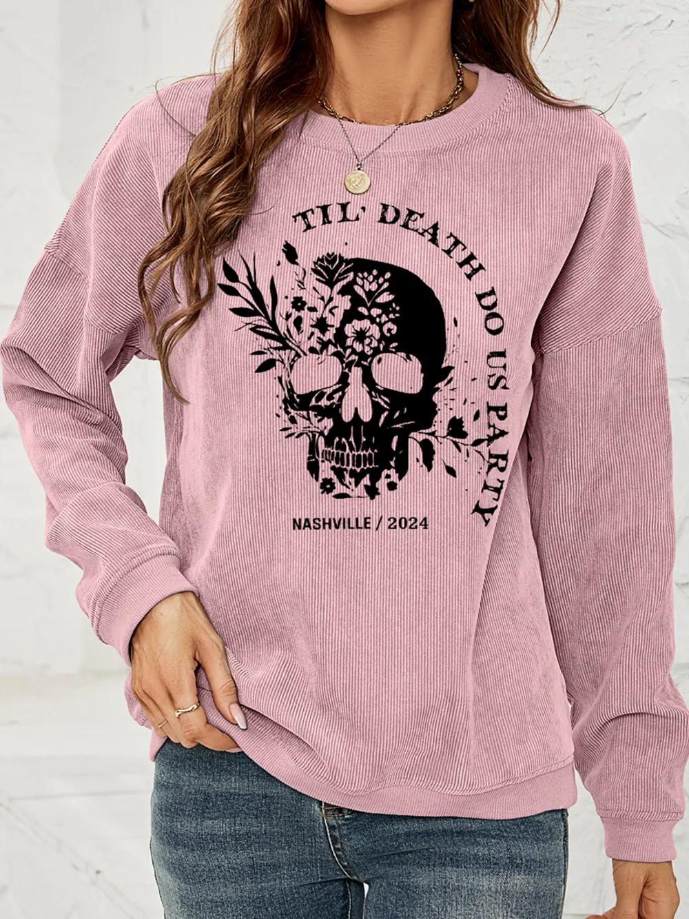 Skull Graphic Dropped Shoulder Sweatshirt, image 11