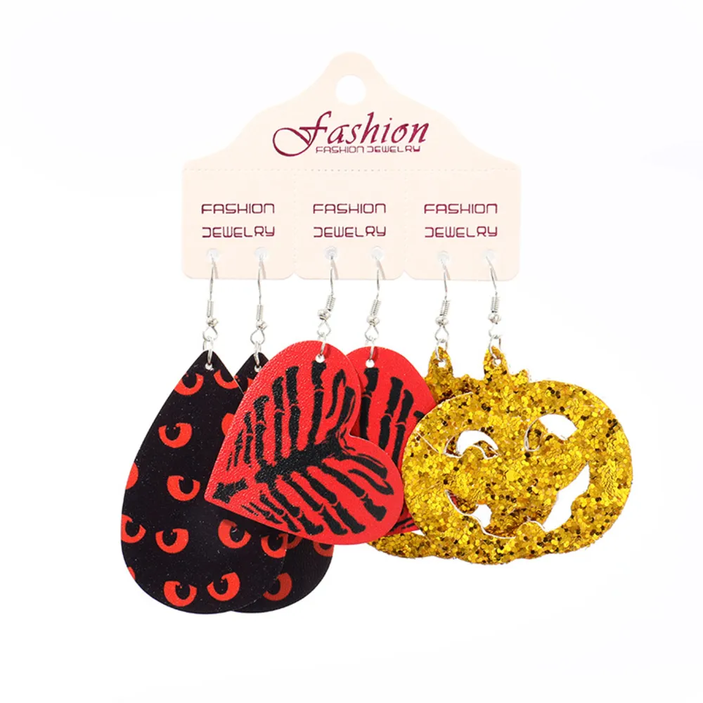 Teardrop Shape Halloween Theme Dangle Earrings, image 9