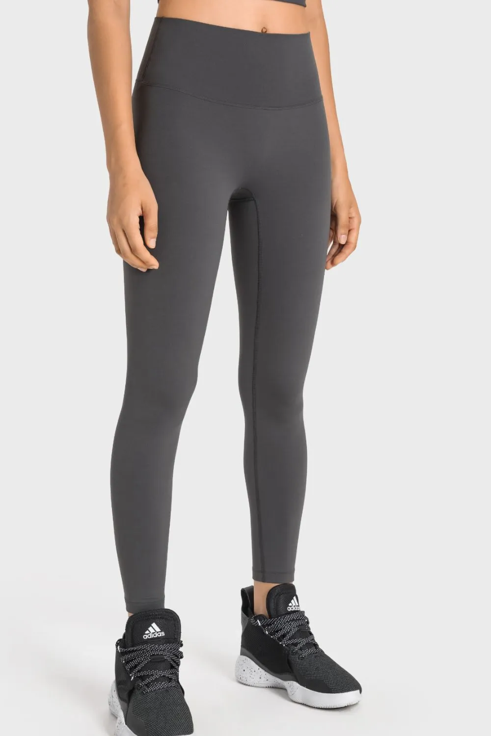 High-Rise Wide Waistband Yoga Leggings, image 2