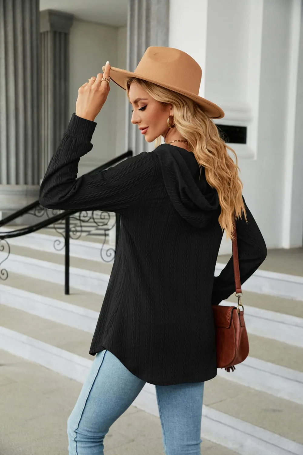 Long Sleeve Hooded Blouse, image 27