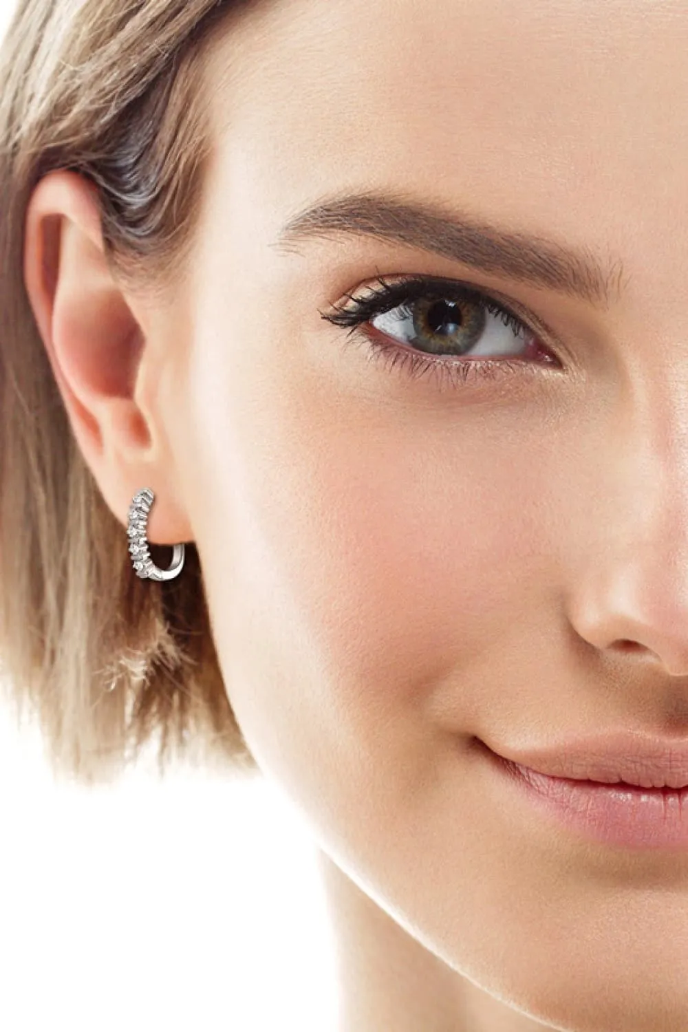 Moissanite 925 Sterling Silver Earrings, image 2