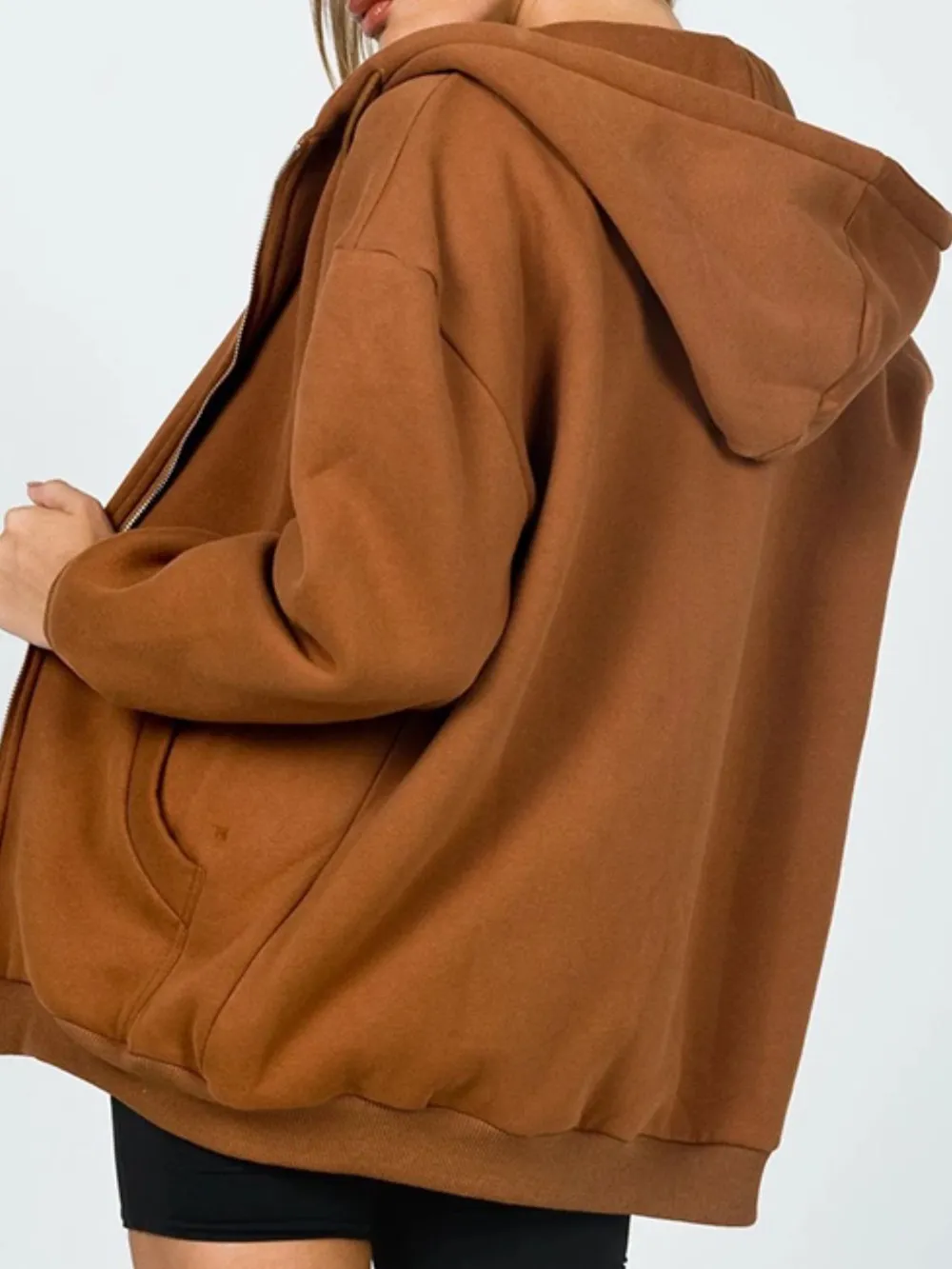 Zip-Up Drawstring Hoodie, image 12