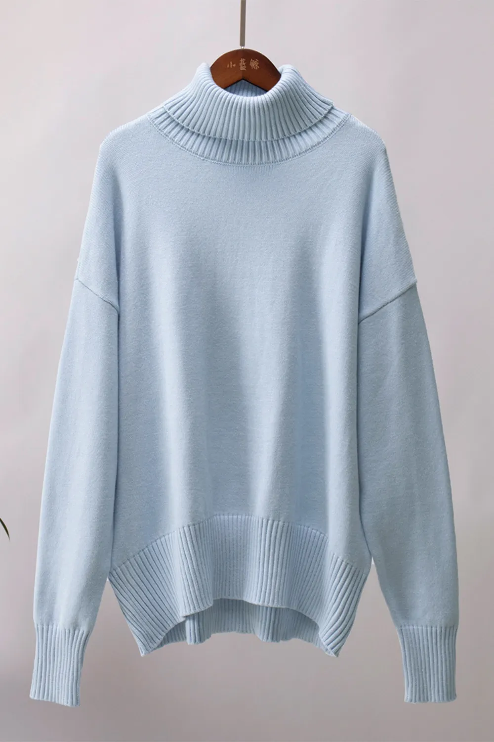 Turtle Neck Dropped Shoulder Sweater, image 7