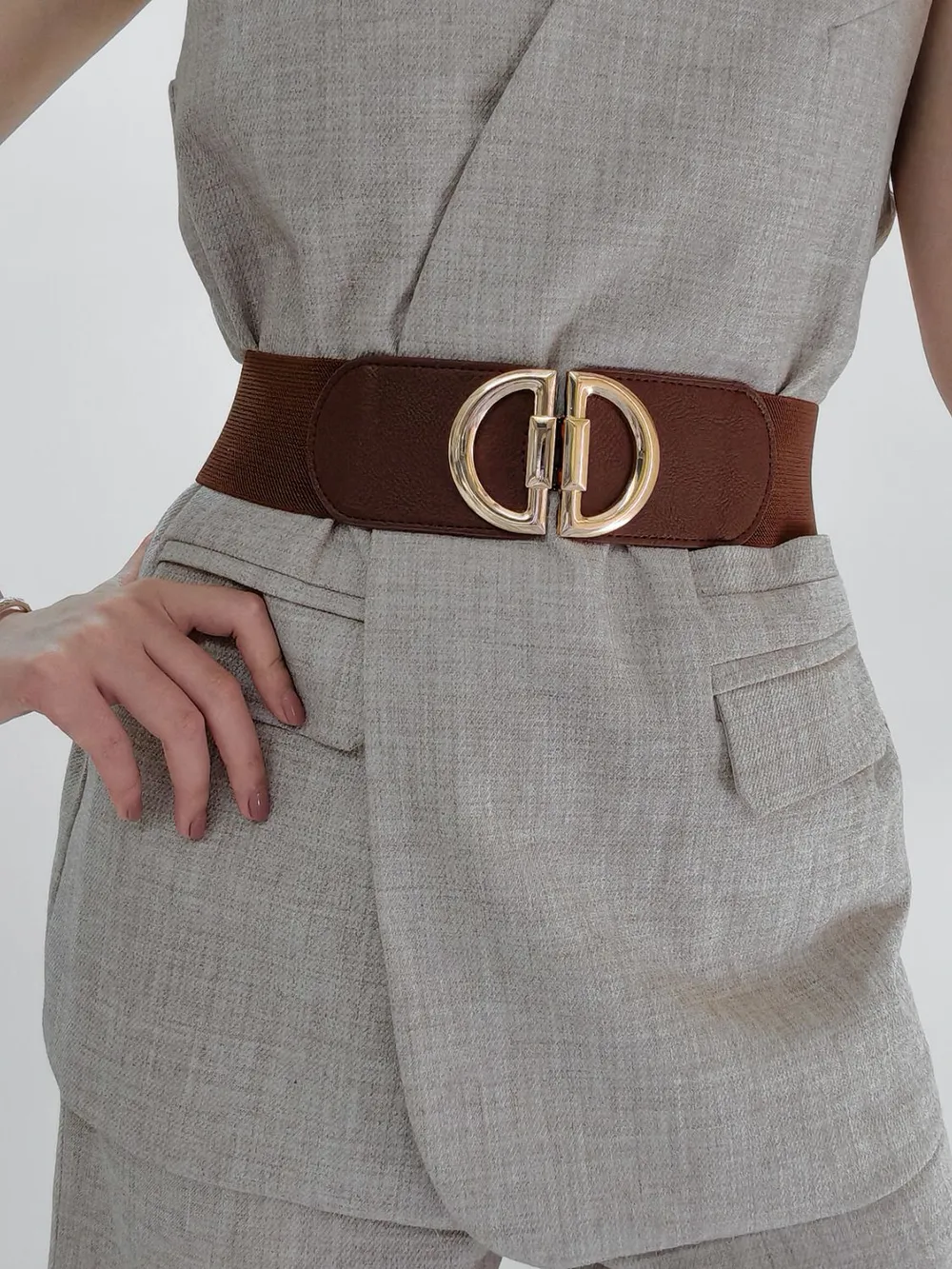 D Buckle Elastic Belt, image 3