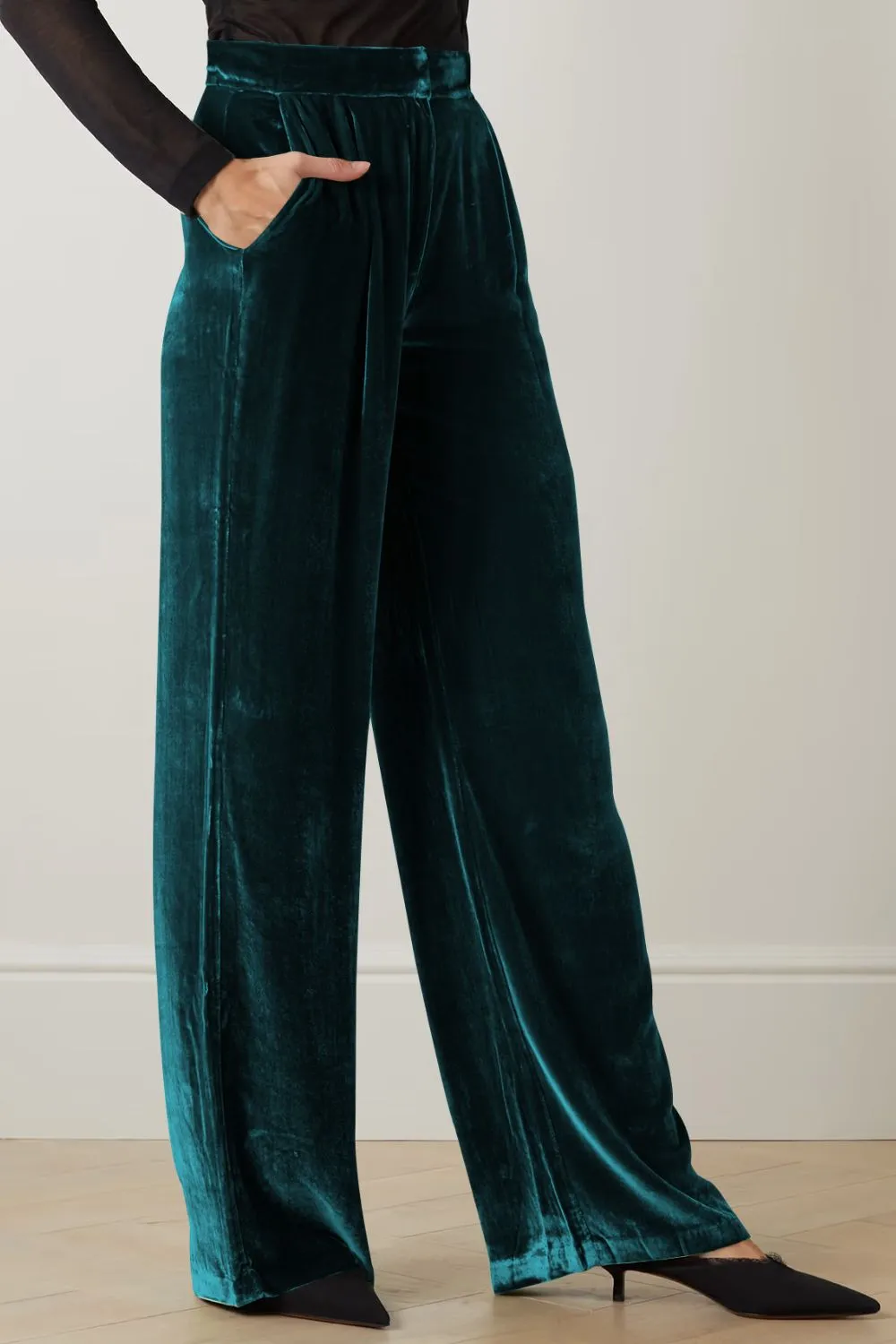 Loose Fit High Waist Long Pants with Pockets, image 22