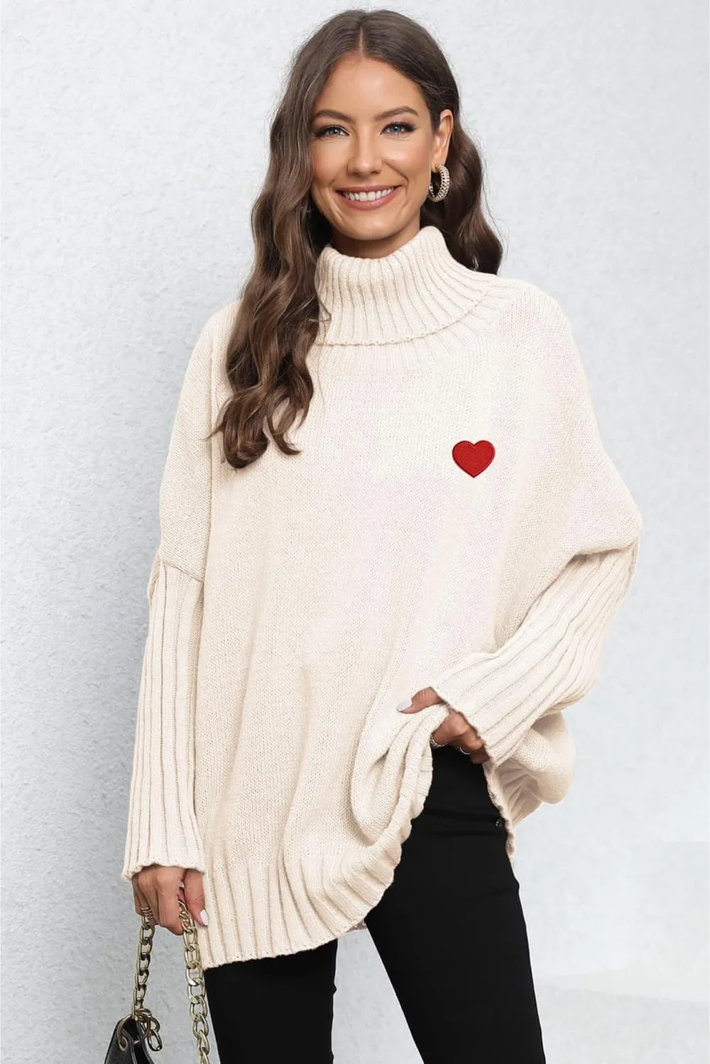 Turtle Neck Long Sleeve Ribbed Sweater, image 16