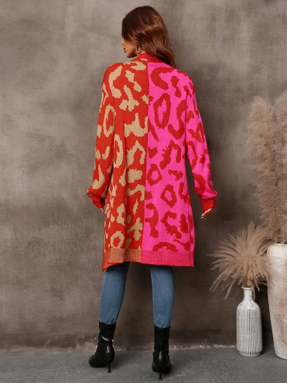 Leopard Button Down Longline Cardigan, image 7