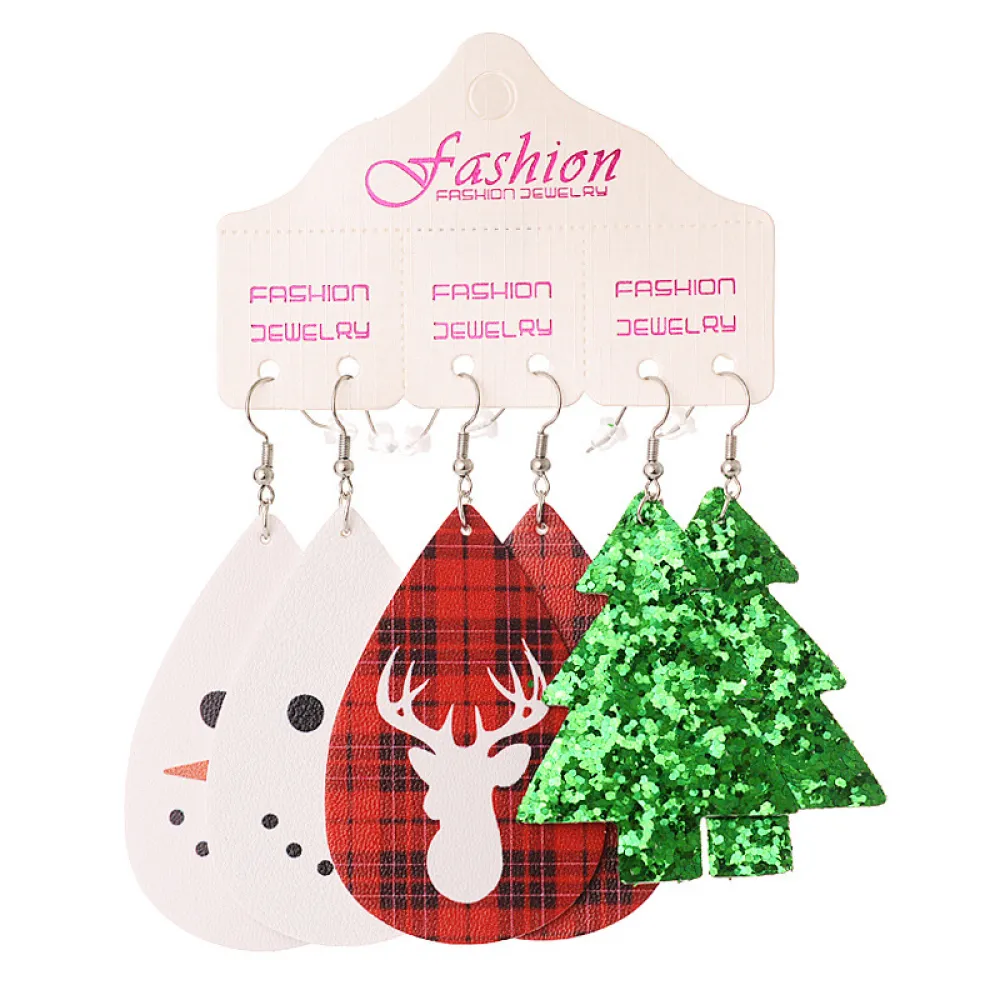 Christmas PU Earrings Set, image 3