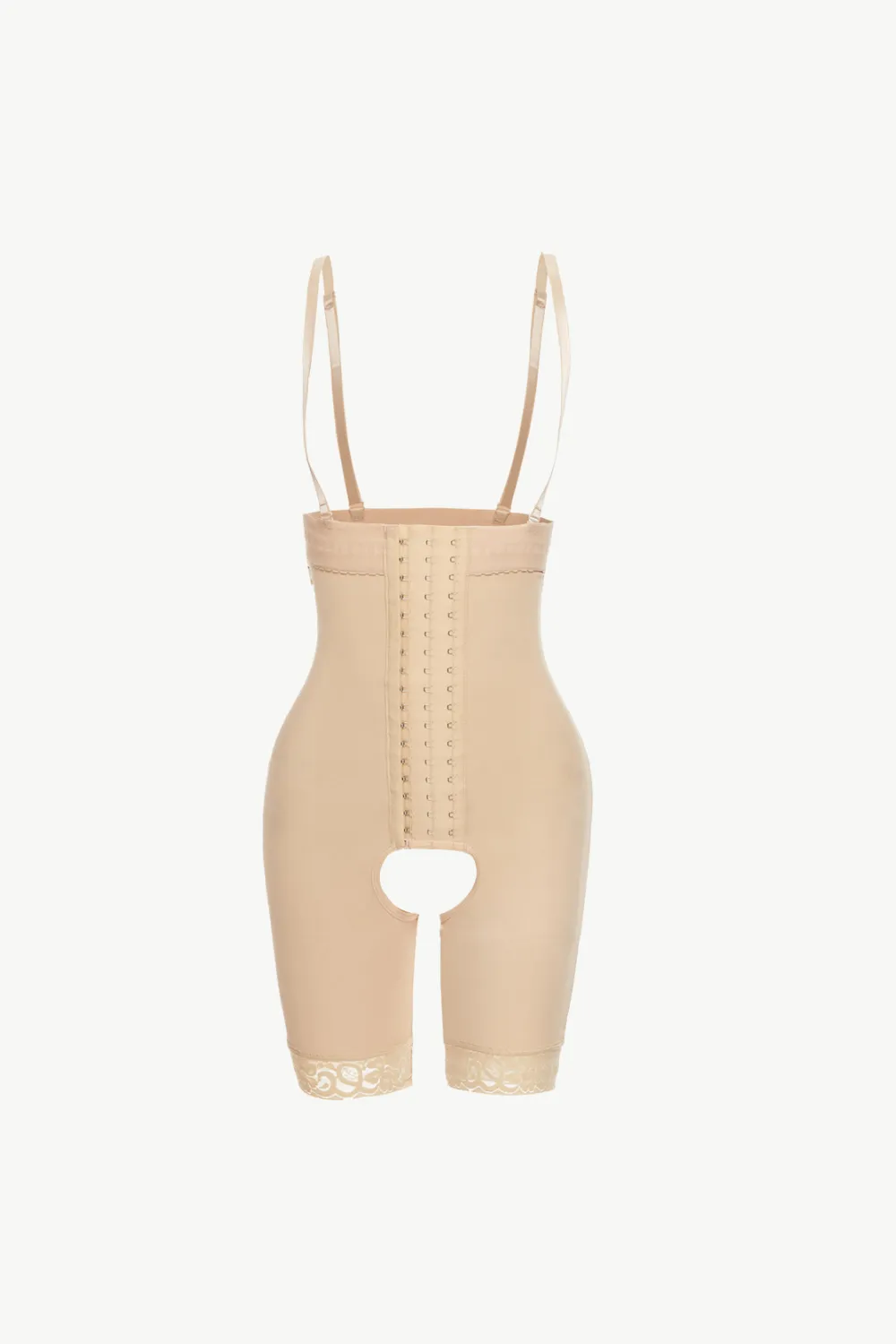 Full Size Hook-and-Eye Lace Trim Shaping Bodysuit, image 2