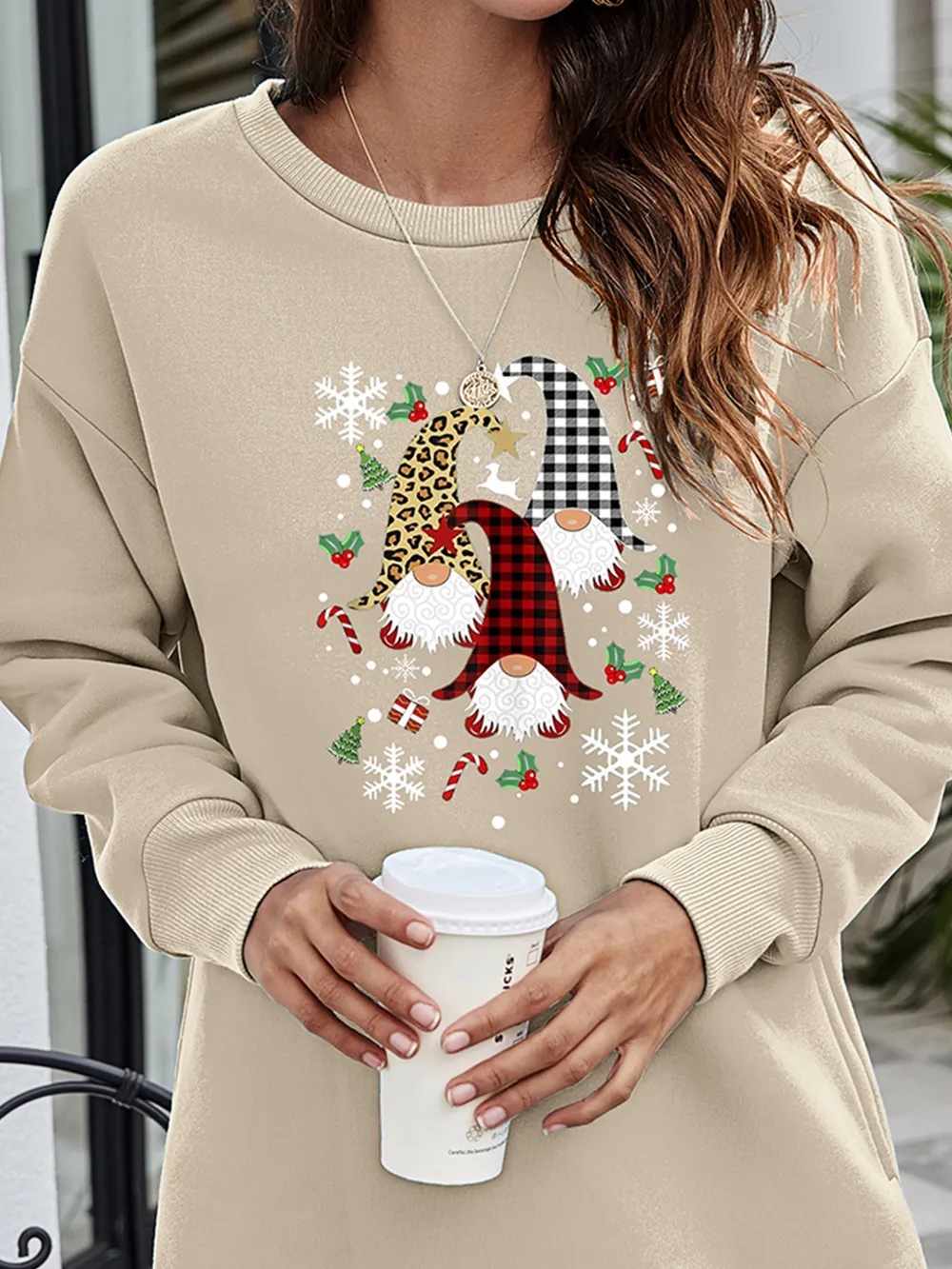 Graphic Round Neck Dropped Shoulder Sweatshirt, image 18