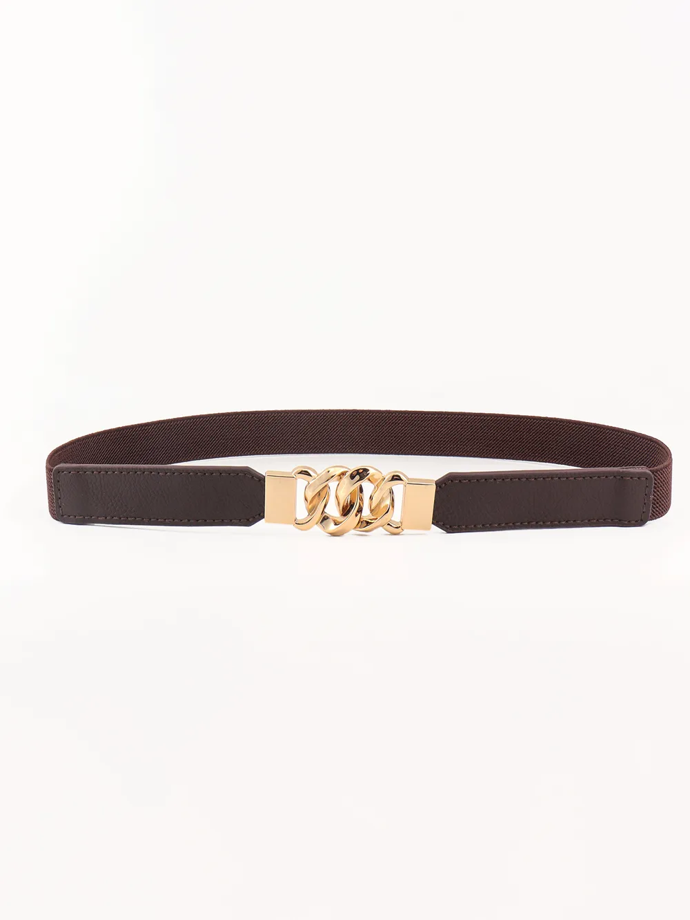 Zinc Alloy Buckle Elastic PU Belt, image 12