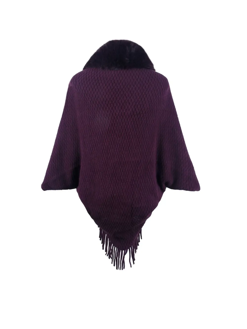 Open Front Fringe Hem Poncho, image 18