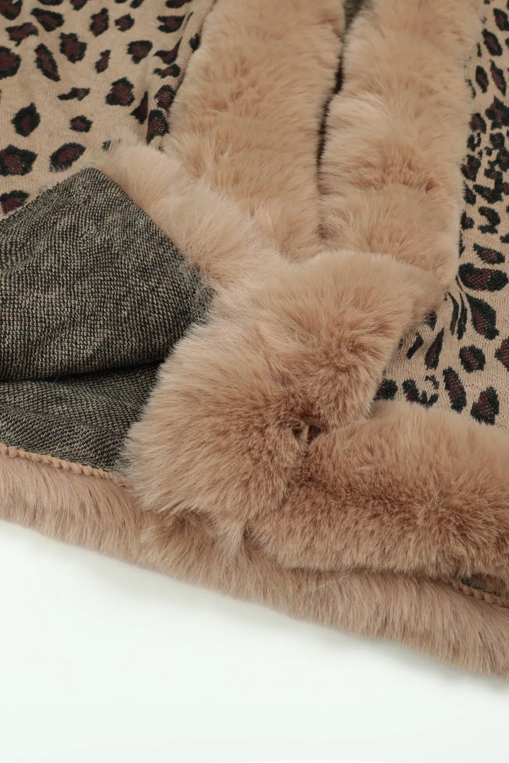 Leopard Open Front Poncho, image 2