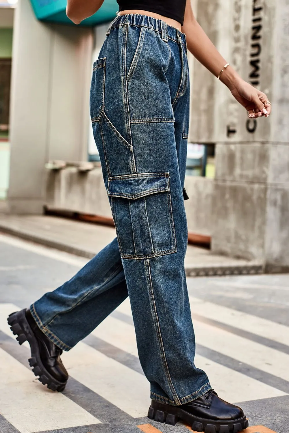 Loose Fit Long Pants with Pockets, image 2