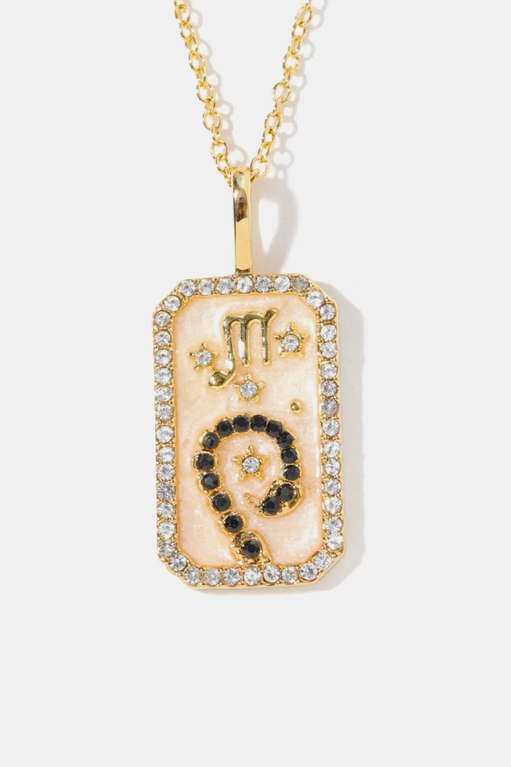 Rhinestone Constellation Pendant Copper Necklace, image 9