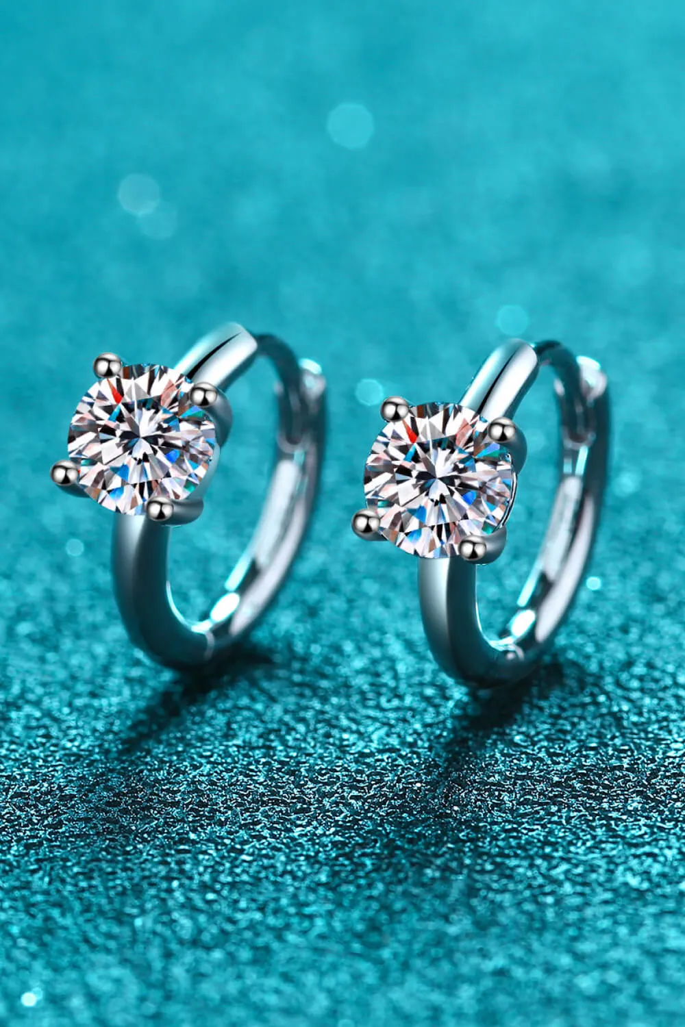 Moissanite Huggie Earrings, image 3
