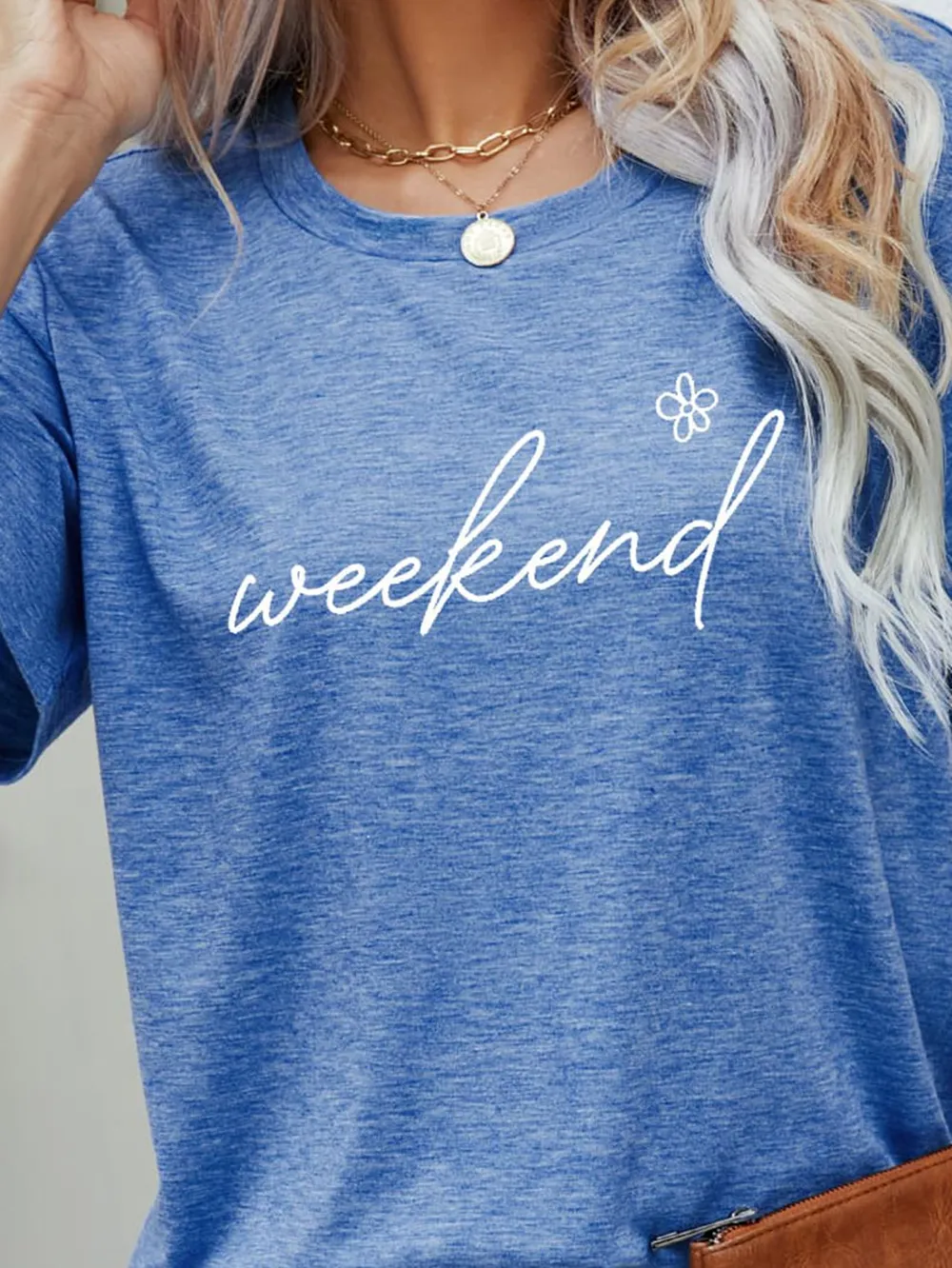 WEEKEND Flower Graphic Short Sleeve Tee, image 9