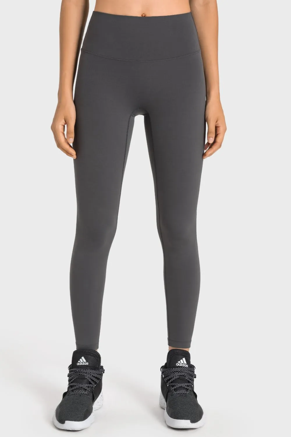 High-Rise Wide Waistband Yoga Leggings, image 3
