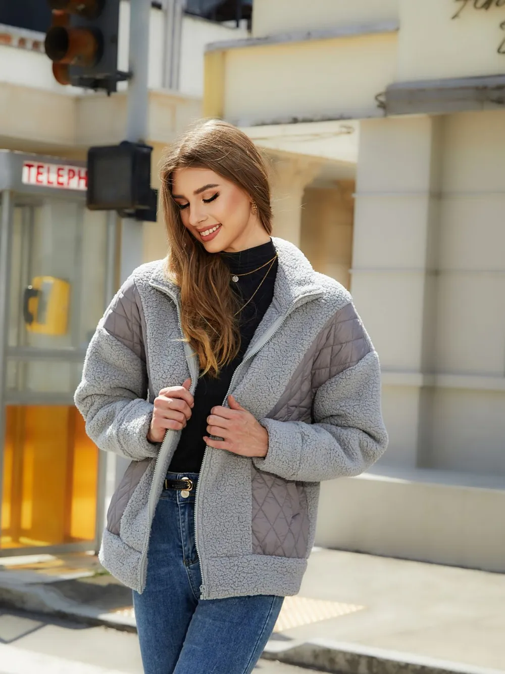 Zip-Up Collared Neck Jacket, image 11