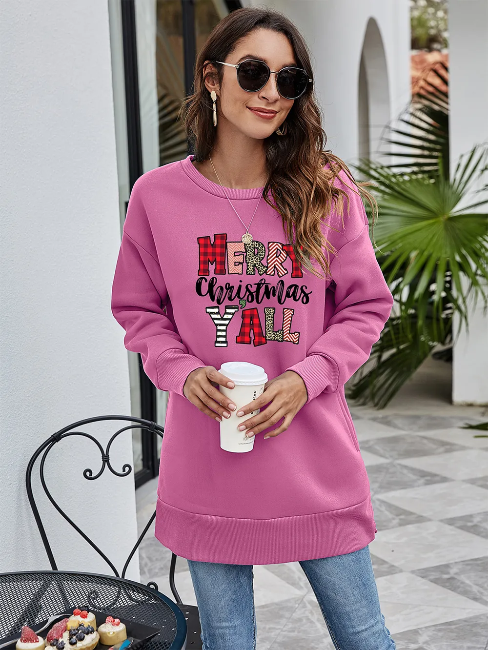 MERRY CHRISTMAS Y'ALL Graphic Sweatshirt, image 2