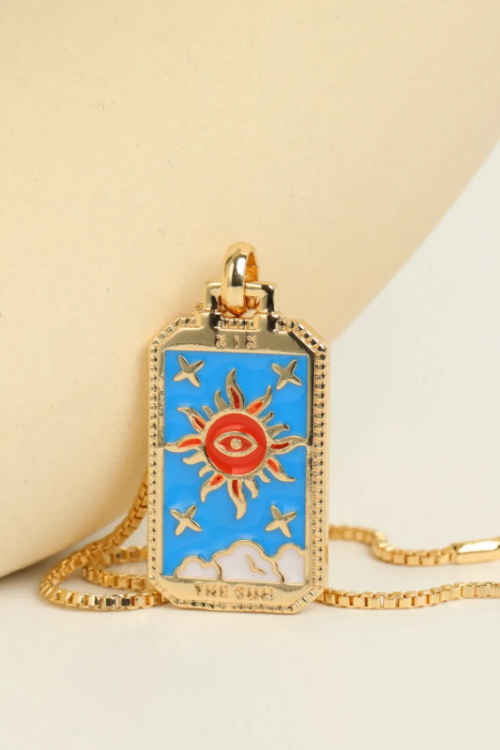 Tarot Card Pendant Copper Necklace, image 4