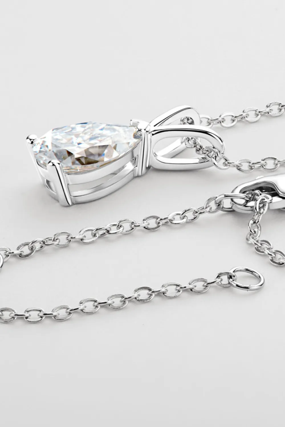 1.5 Carat Moissanite Pendant 925 Sterling Silver Necklace, image 5