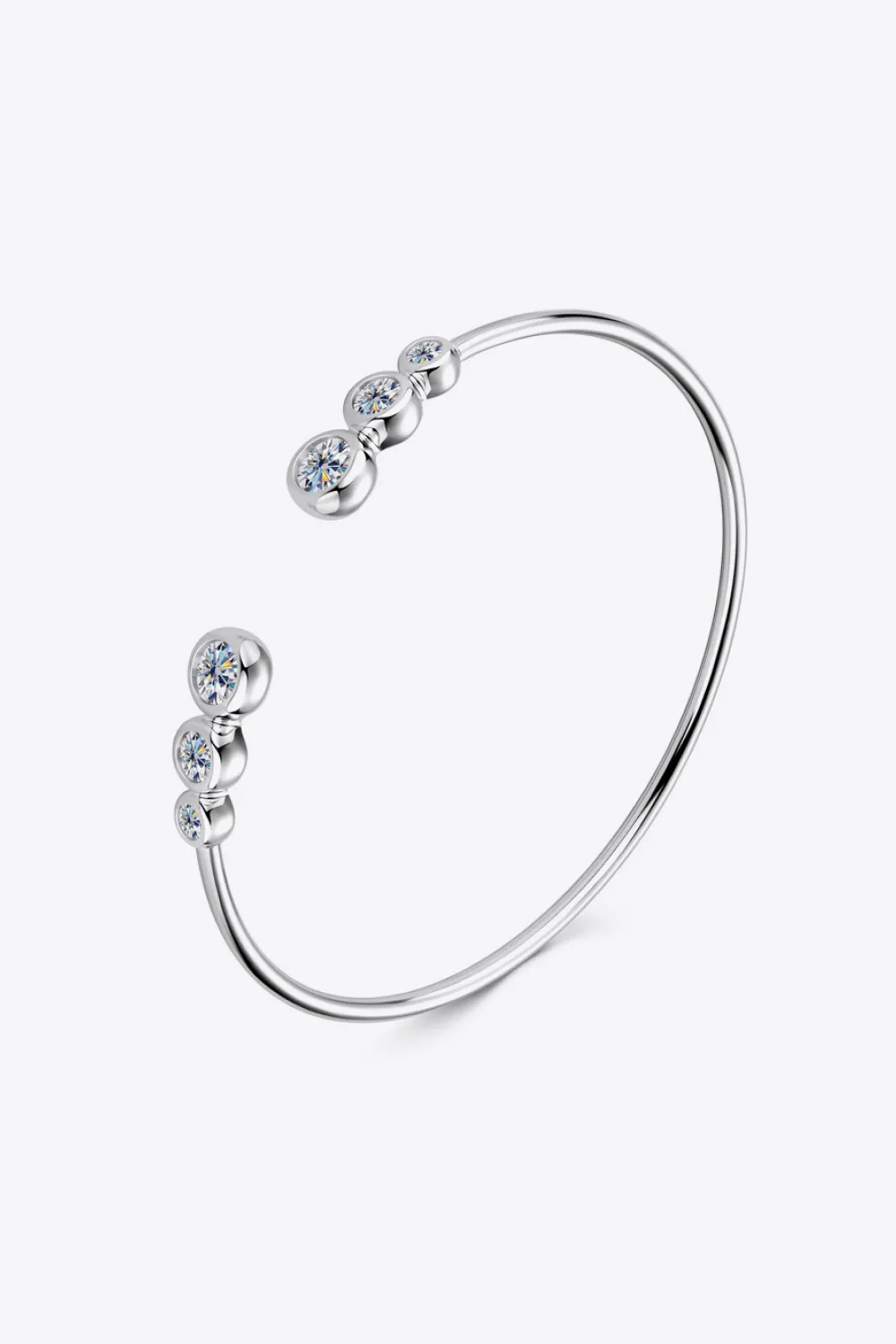1.8 Carat Moissanite 925 Sterling Silver Bracelet, image 2