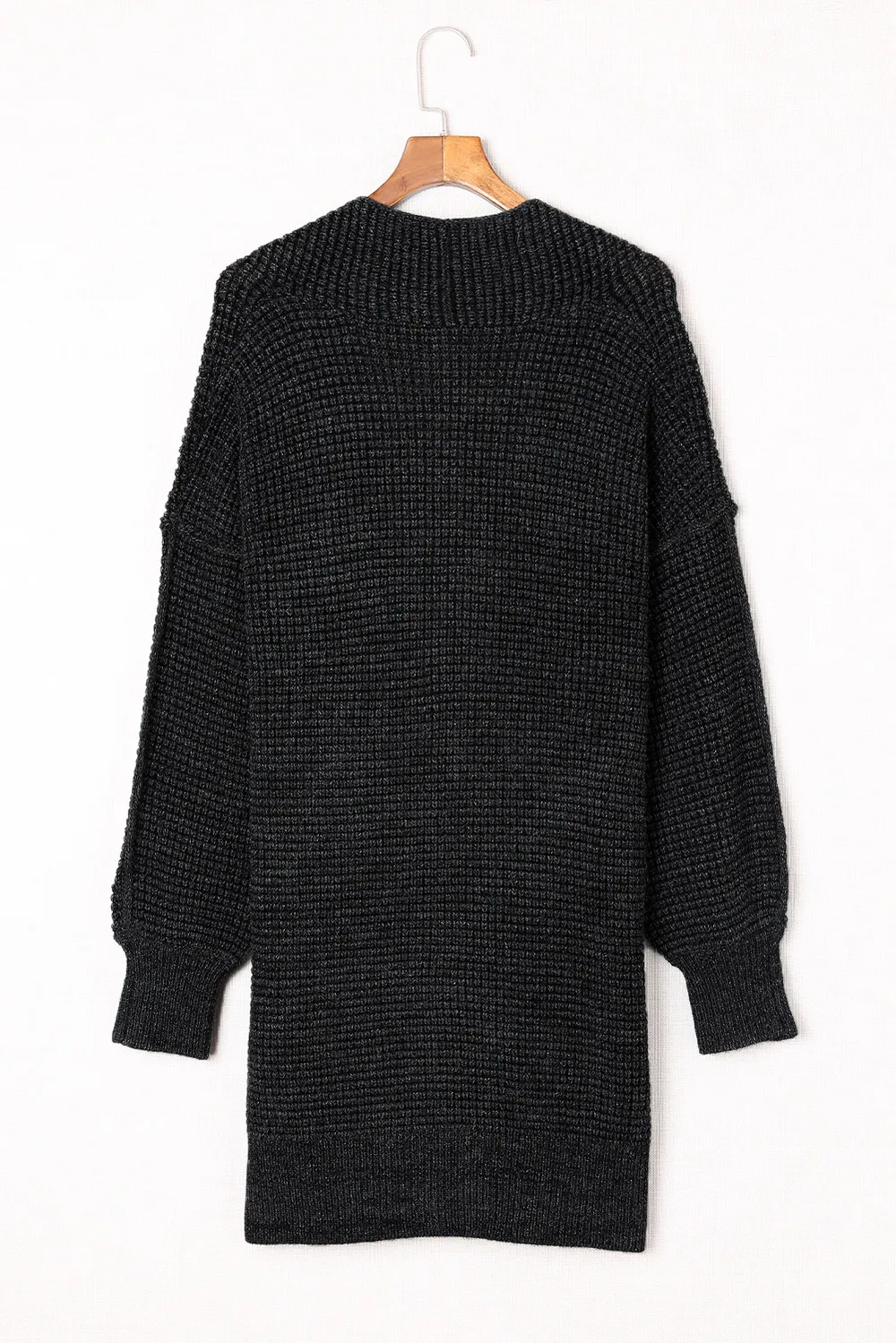 Heathered Open Front Longline Cardigan, image 4