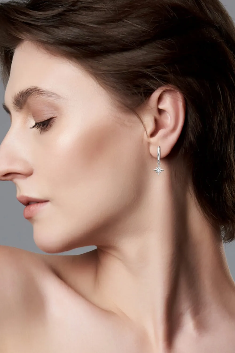 Moissanite Star Drop Earrings, image 3