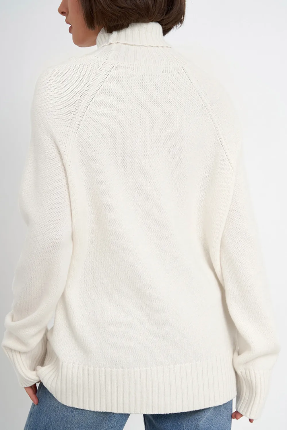 Turtle Neck Raglan Sleeve Sweater, image 14