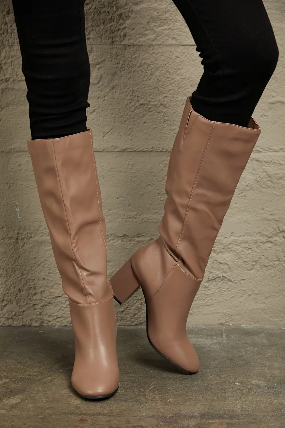 Block Heel Knee High Boots, image 2