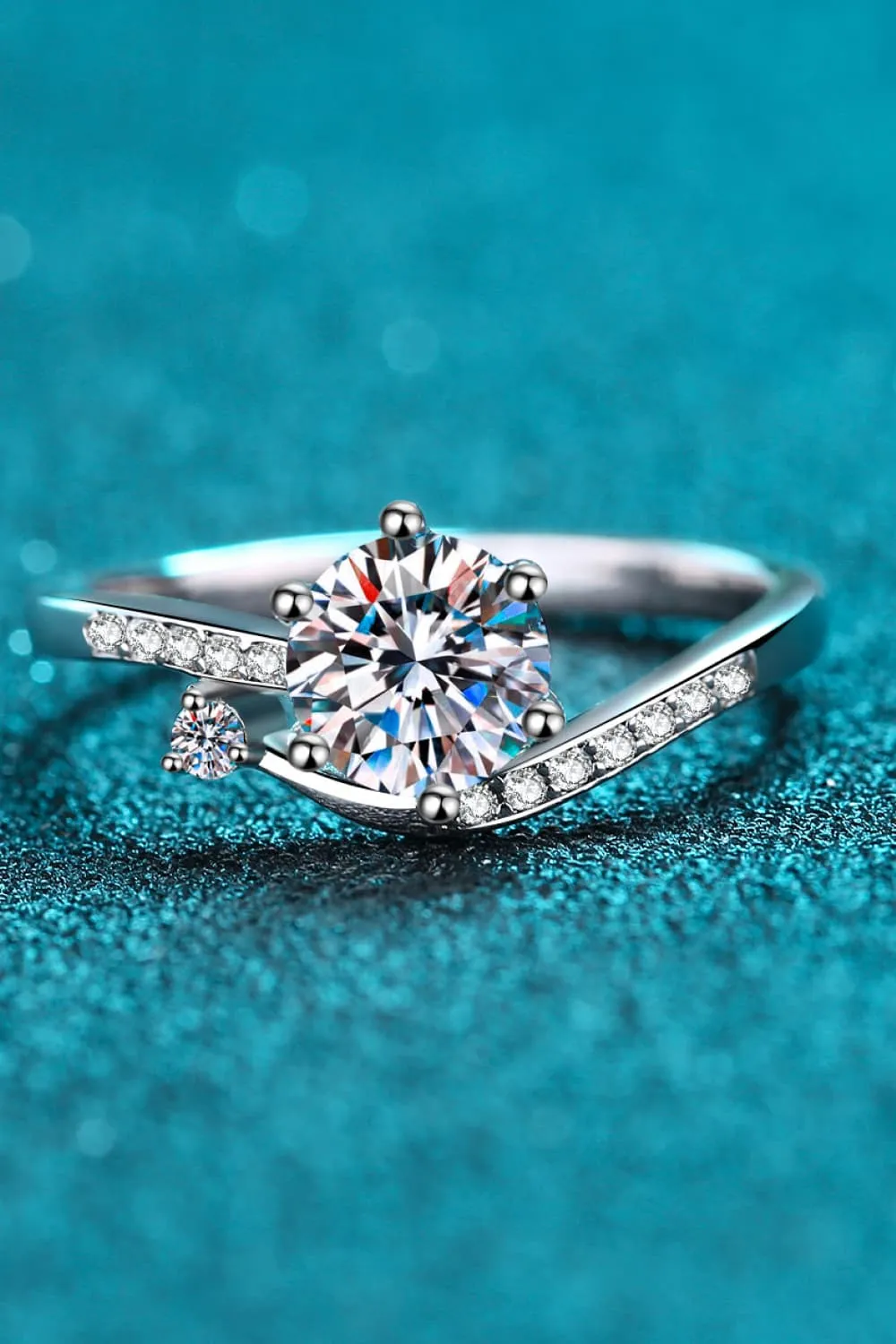 1 Carat Moissanite 925 Sterling Silver Bypass Ring, image 5