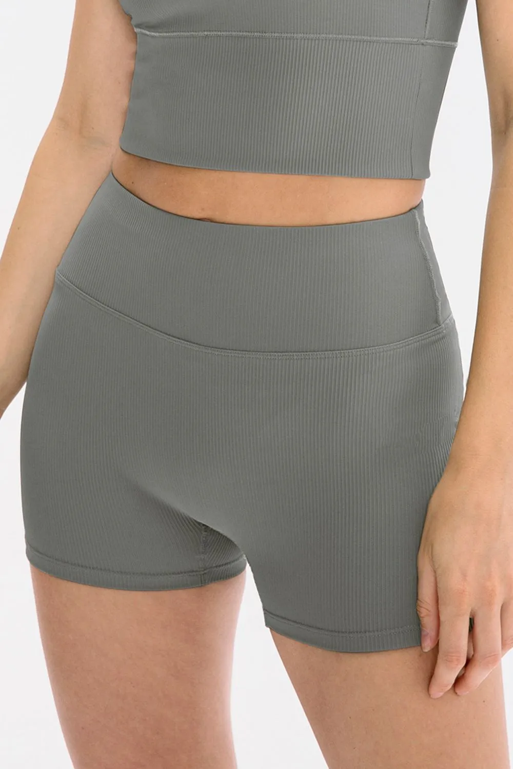 Slim Fit Wide Waistband Sports Shorts, image 2