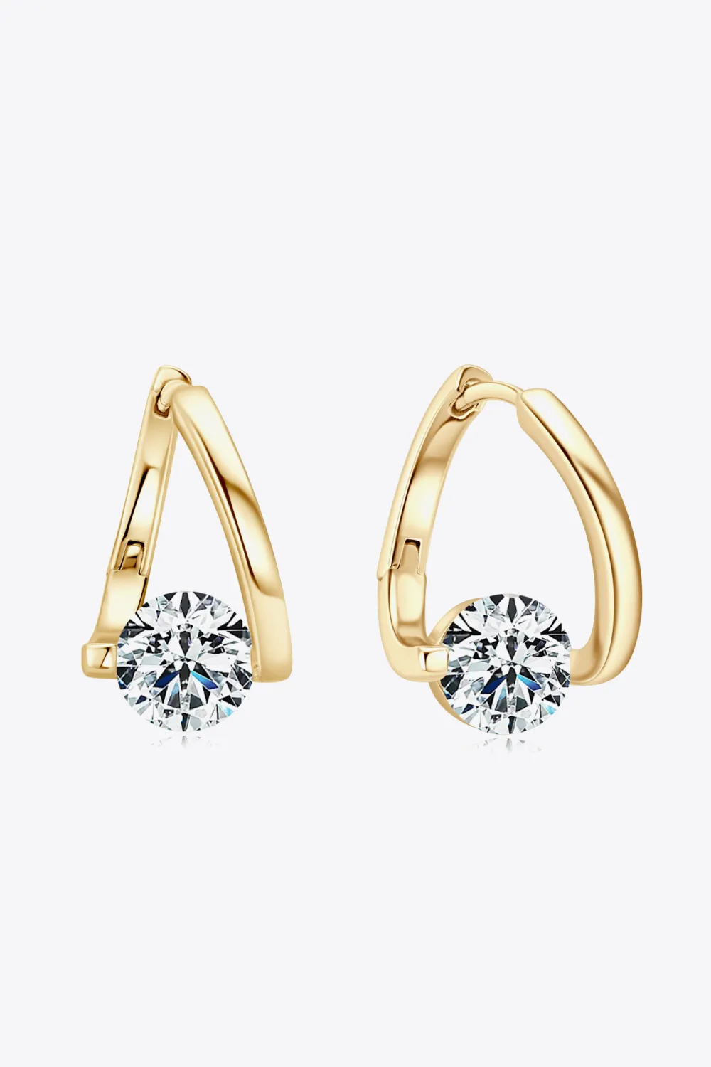 2 Carat Moissanite 925 Sterling Silver Heart Earrings, image 2
