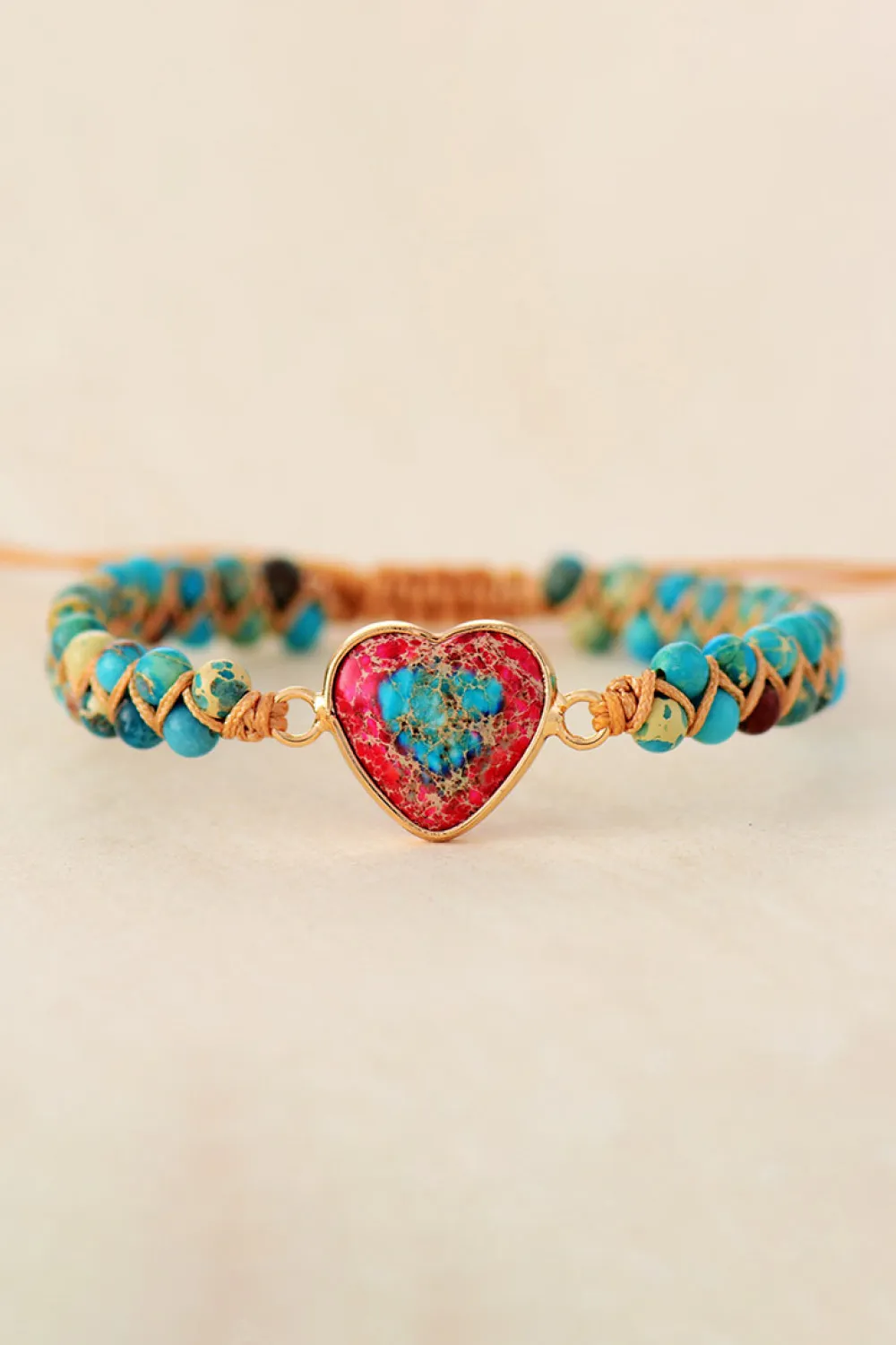 Handmade Heart Shape Natural Stone Bracelet, image 2