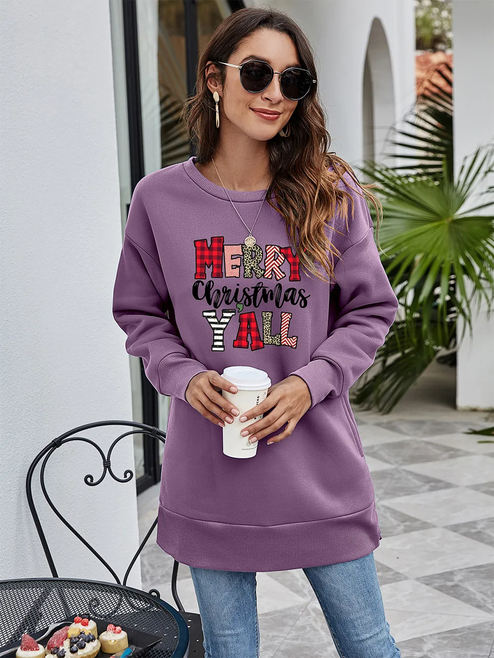 MERRY CHRISTMAS Y'ALL Graphic Sweatshirt, image 16