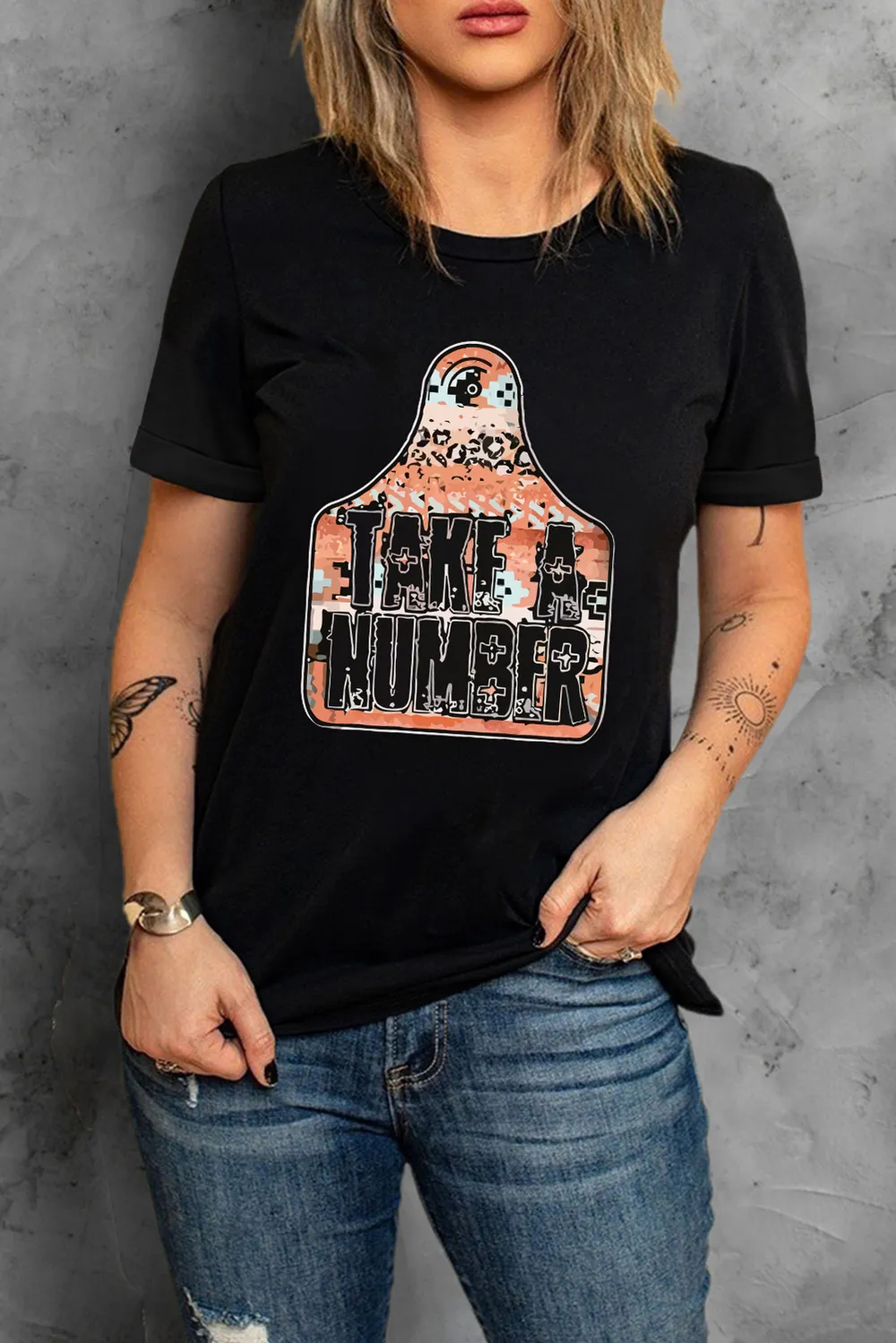 TAKE A NUMBER Graphic Tee, image 2