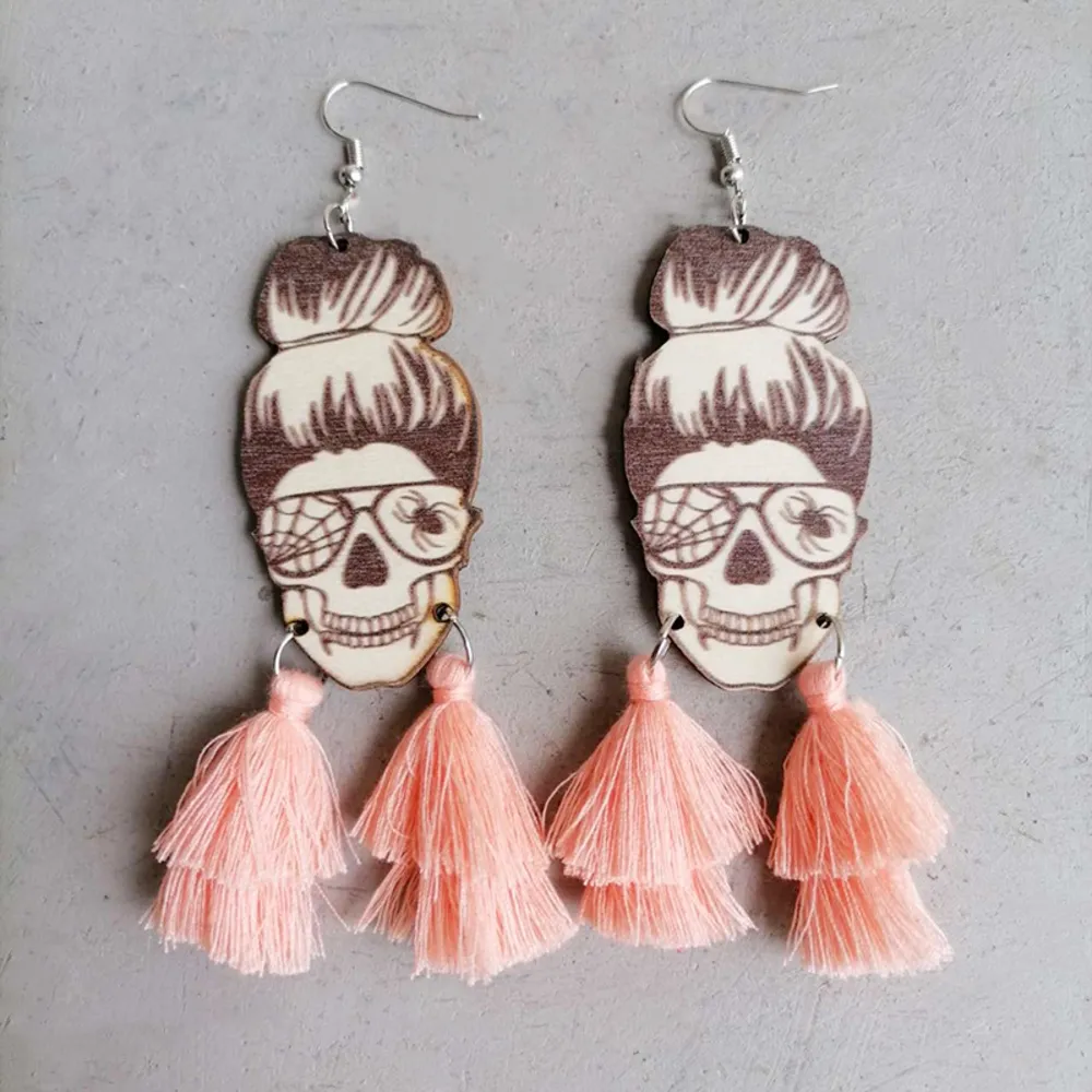 Spider Grandma Tassel Detail Dangle Earrings, image 3