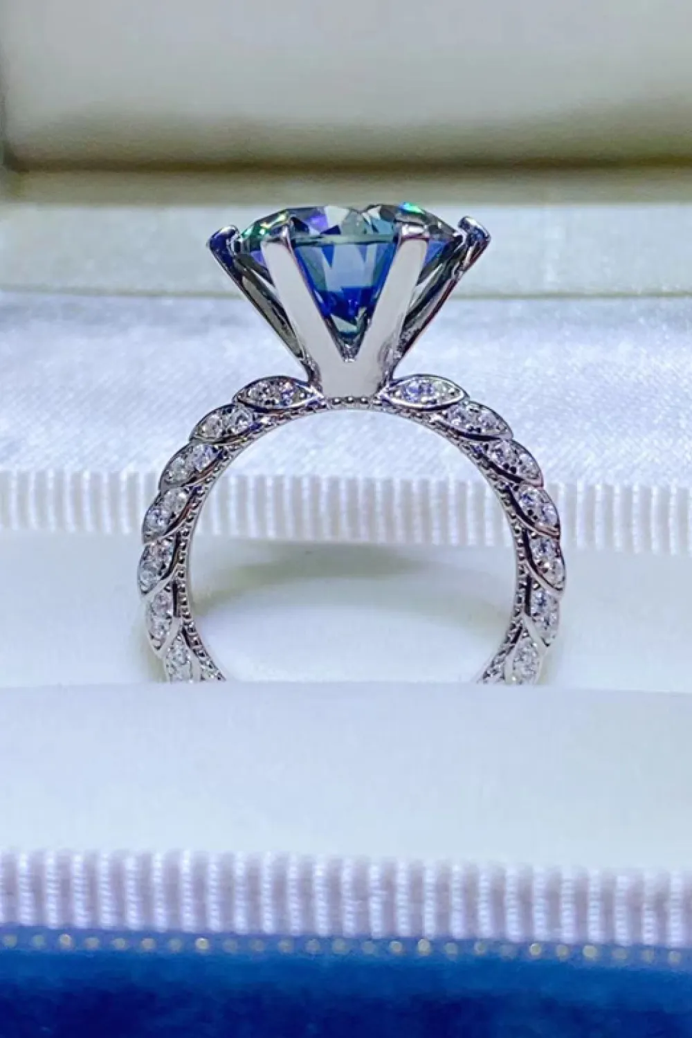 5 Carat Moissanite 925 Sterling Silver Ring, image 3