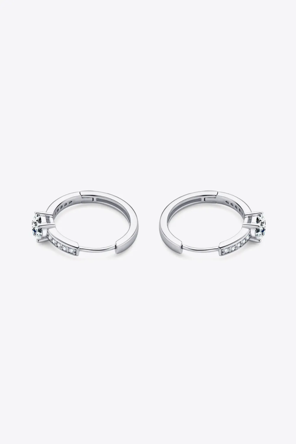 Carry Your Love 1 Carat Moissanite Platinum-Plated Earrings, image 3