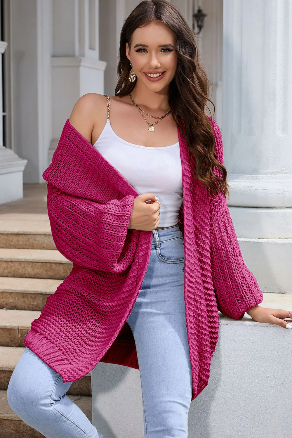 Open Front Longline Cardigan, image 3